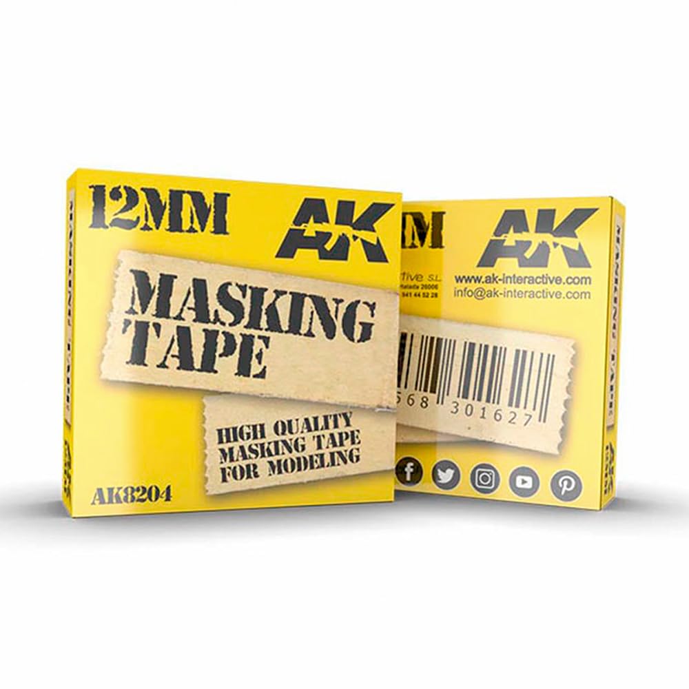 AK Interactive Masking Tape 12 mm - Plastic Model Paints & Accessories # 8204