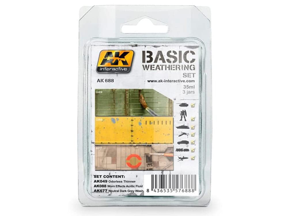 AK Weathering Set AK688 Basic Weathering (3x35ml)