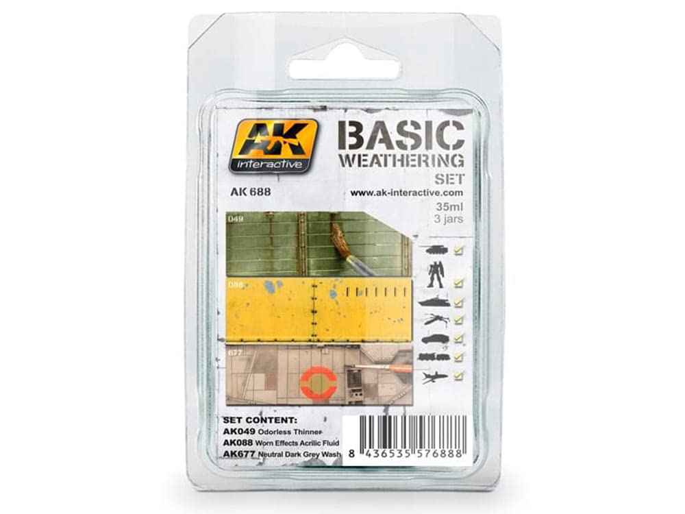 AK Interactive - Weathering Set Basic Weathering (3x35ml) AK688
