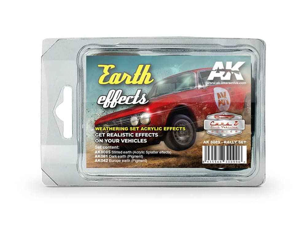 AK Interactive - Civilian Weathering Set AK8089 Earth Effects (Rally Set) (3x35ml)