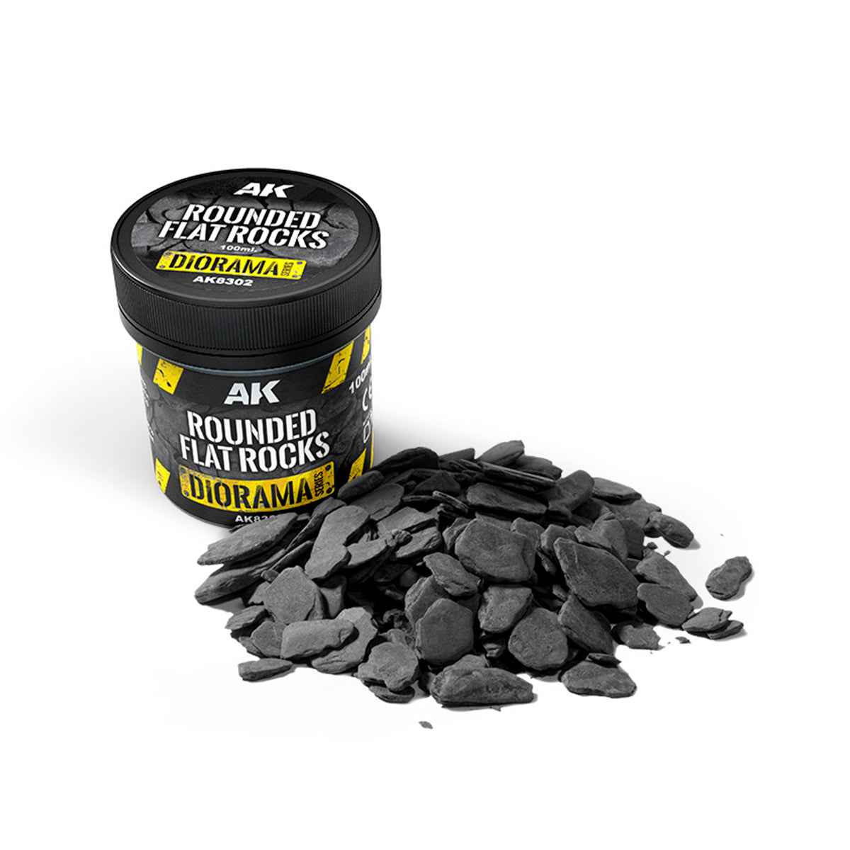 AK Interactive - Diorama - Rounded Flat Rocks (100ml) AK8302