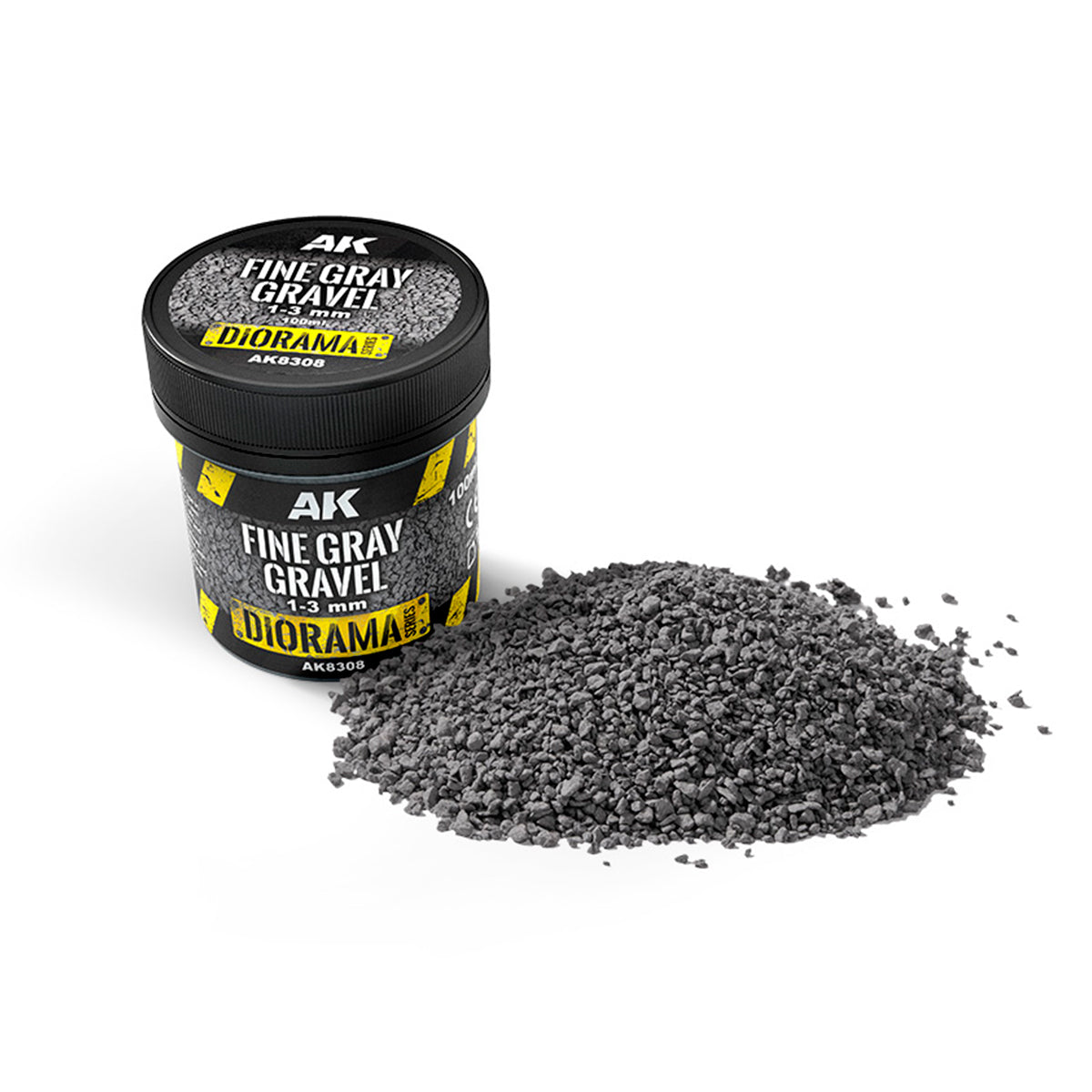 AK Interactive - Diorama - Fine Gray Gravel 1-3mm (100ml) AK8308
