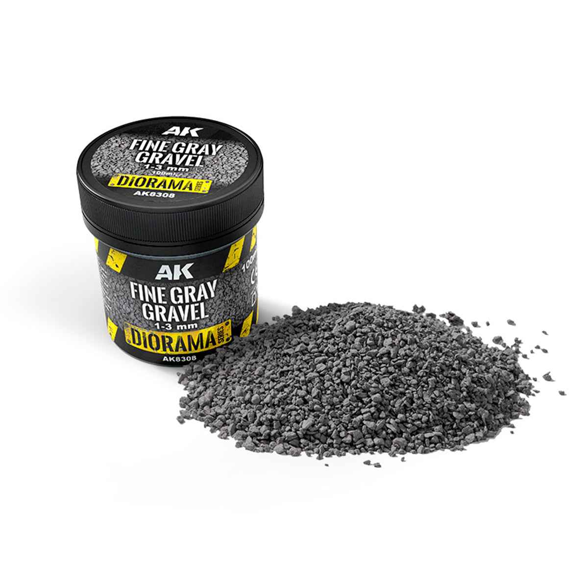 AK Interactive - Diorama - Fine Gray Gravel 1-3mm (100ml) AK8308