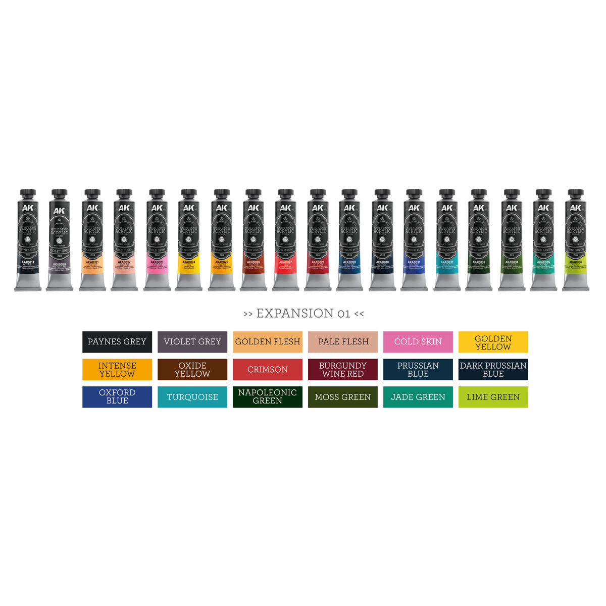 AK Interactive - Paint - DELUXE EDITION BOX “EXPANSION 01” – ARTIST DENSE ACRYLIC COLOR AKAD110 (Copy)
