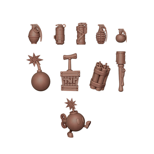 AK Interactive - Basing Bits - Bombs & Grenades AKBIT0028