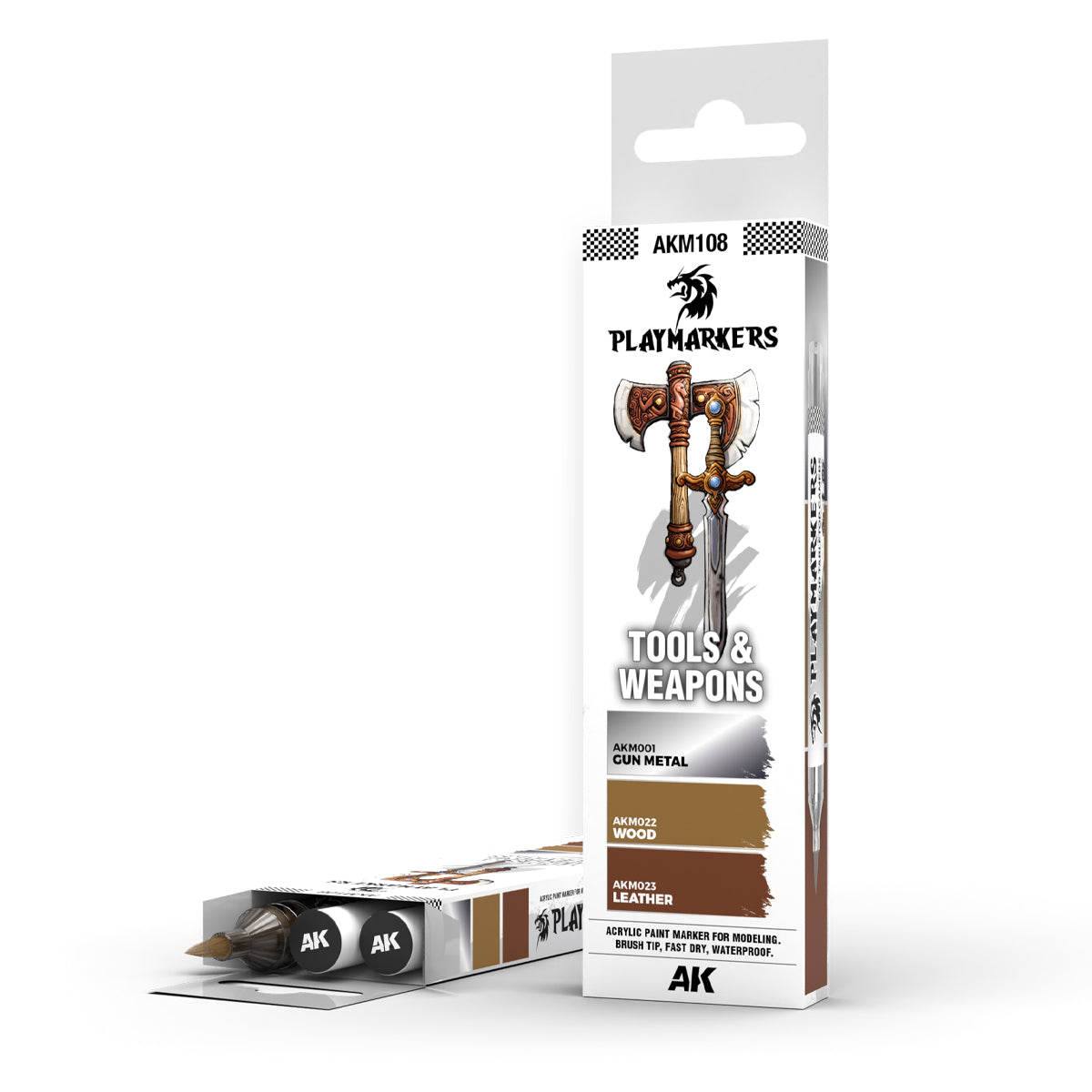 AK Interactive - Playmarker Set - TOOLS & WEAPONS (3pcs) AKM108