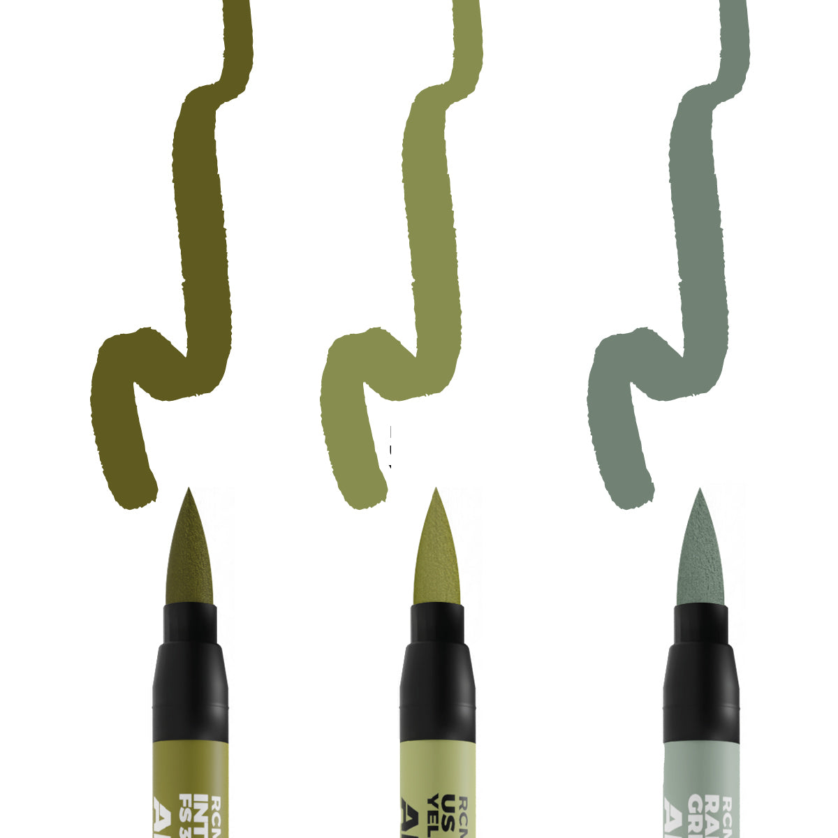 AK Interactive - Real Colors Marker Set - WWII ALLIED AIRCRAFT COCKPIT COLORS (3pcs) RCM109