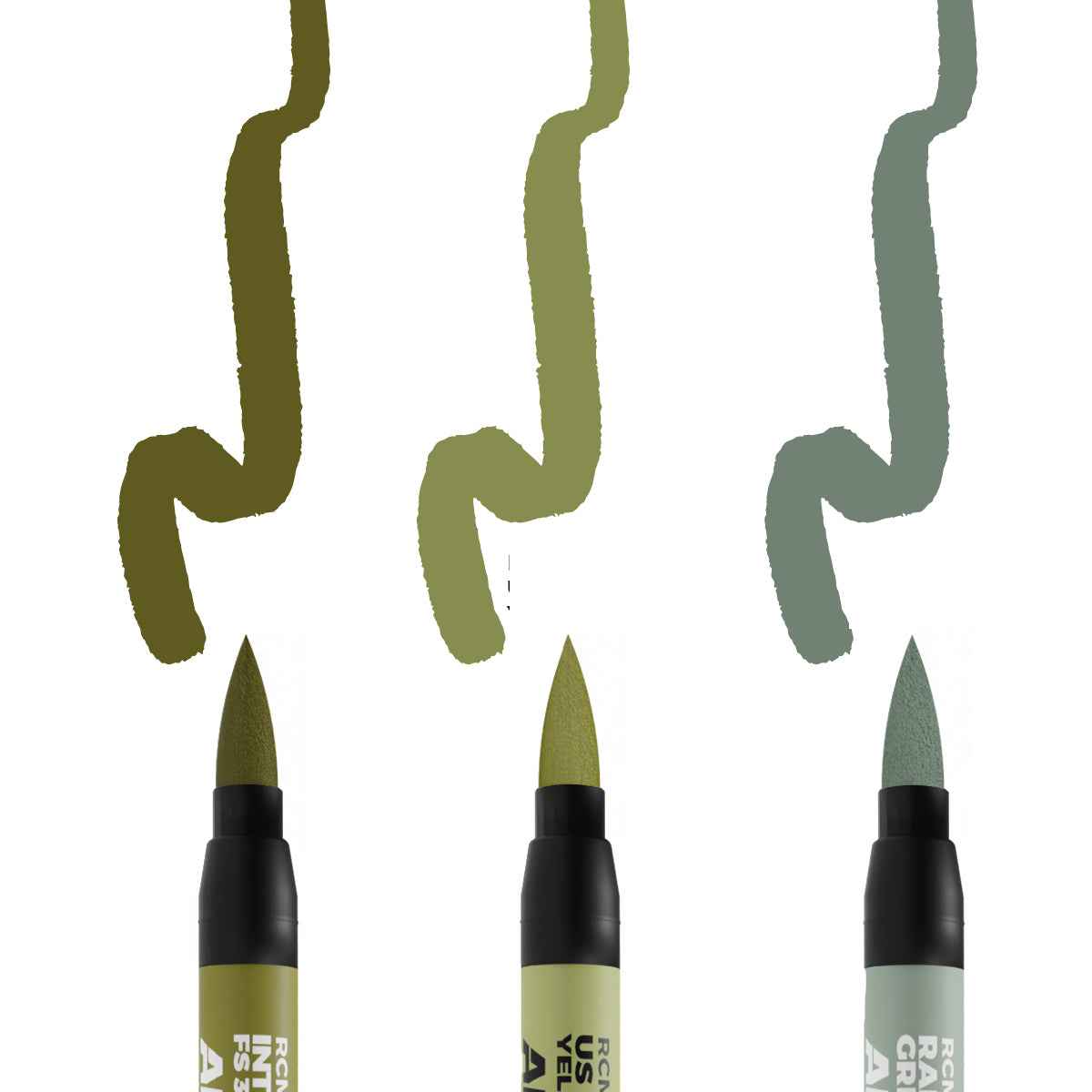 AK Interactive - Real Colors Marker Set - WWII ALLIED AIRCRAFT COCKPIT COLORS (3pcs) RCM109