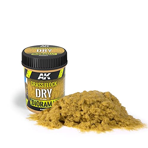 AK-Interactive Grass Flock 2mm Dry - Model Building Paints and Tools # 8223