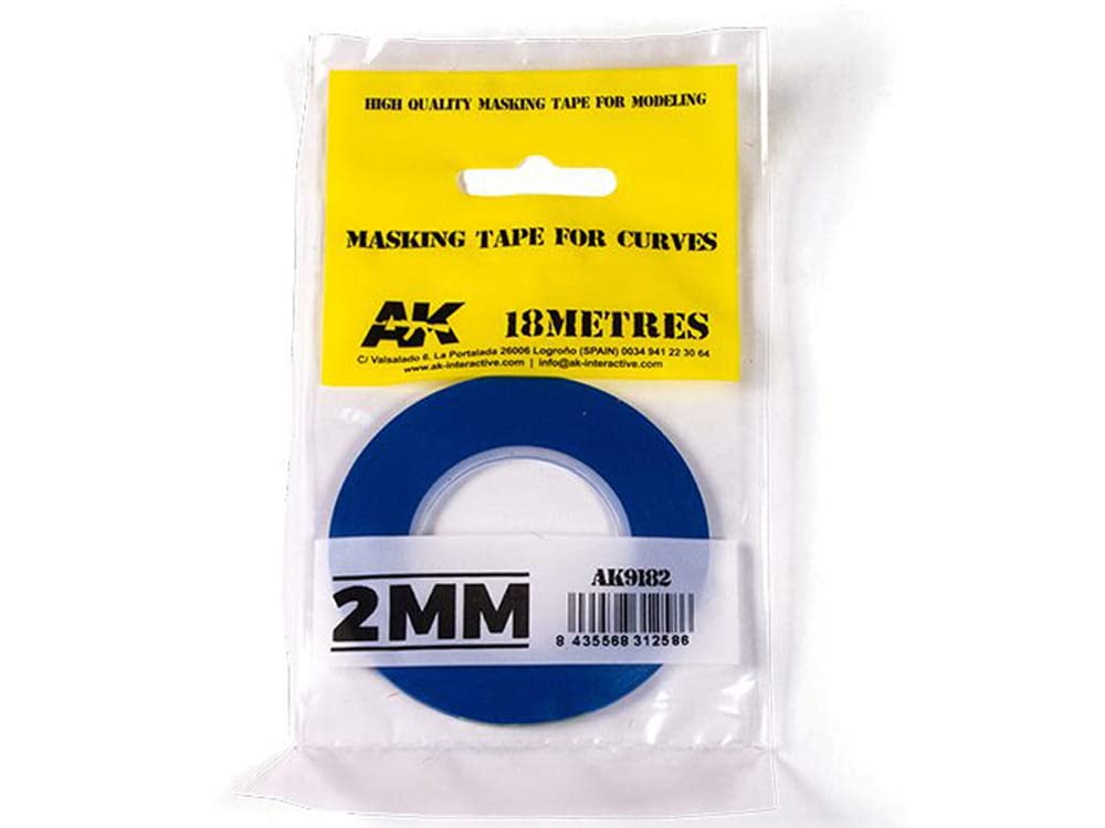 AK AK9182 Blue Masking Tape for Curves 2mm