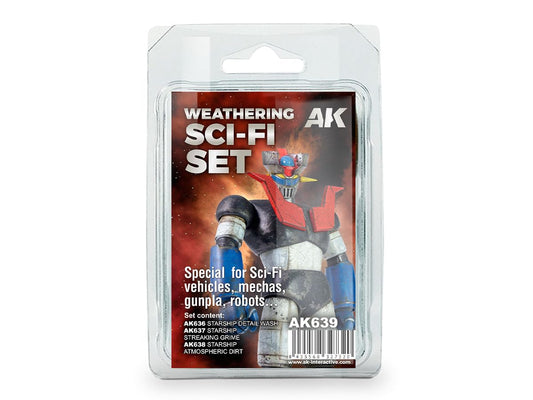 AK STARSHIP Weathering AK639 WEATHERING SCI-FI SET (3x35ml)