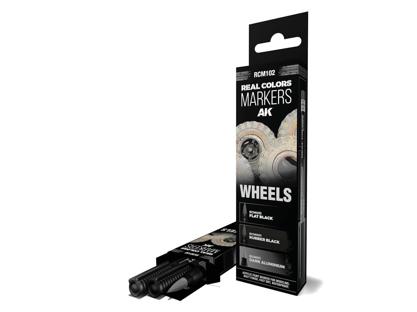 AK Interactive - Real Colors Marker Set - WHEELS (3pcs) RCM102