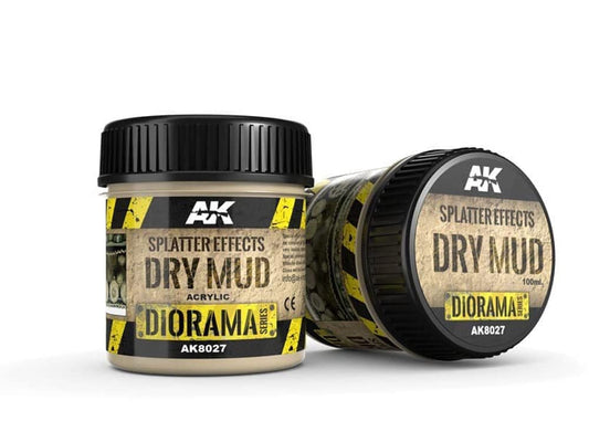 AK Interactive : Dry Mud Splatter Effect - 100 ml - Base Product (Acrylic)