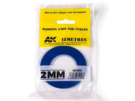 AK AK9182 Blue Masking Tape for Curves 2mm