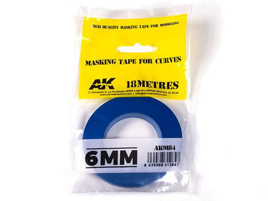 AK AK9184 Blue Masking Tape for Curves 6mm