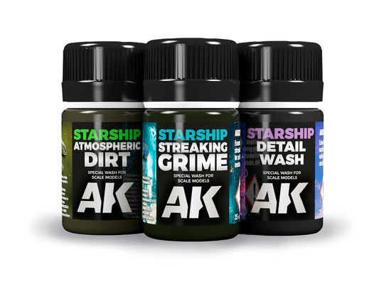 AK STARSHIP Weathering AK639 WEATHERING SCI-FI SET (3x35ml)