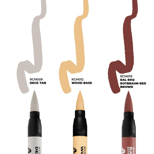 AK REAL COLORS MARKER SET RCM104 SHIPS & DECKS (3pcs)