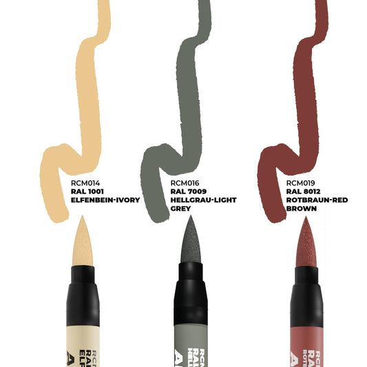 AK REAL COLORS MARKER SET RCM107 GERMAN TANKS INTERIOR COLORS (3pcs)