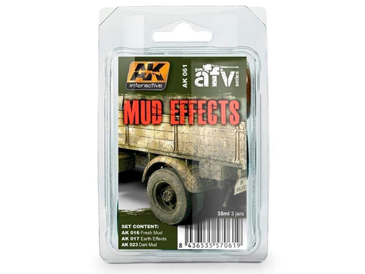 Mud Effects Enamel Paint Set (16, 17, 23) AK Interactive