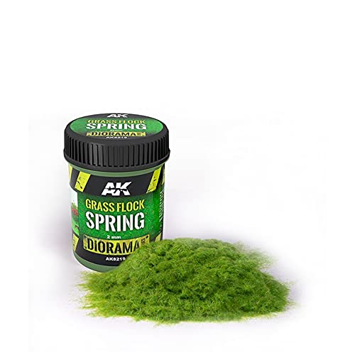 AK-Interactive Grass Flock 2mm Spring - Model Building Paints and Tools # 8219