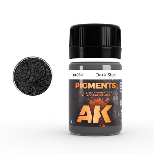 AK Interactive - Pigment - Dark Steel (35ml) AK086