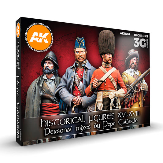 AK Interactive - 3GEN - Historical Figures XVI-XVIII Signature Set by Pepe Gallardo AK11762