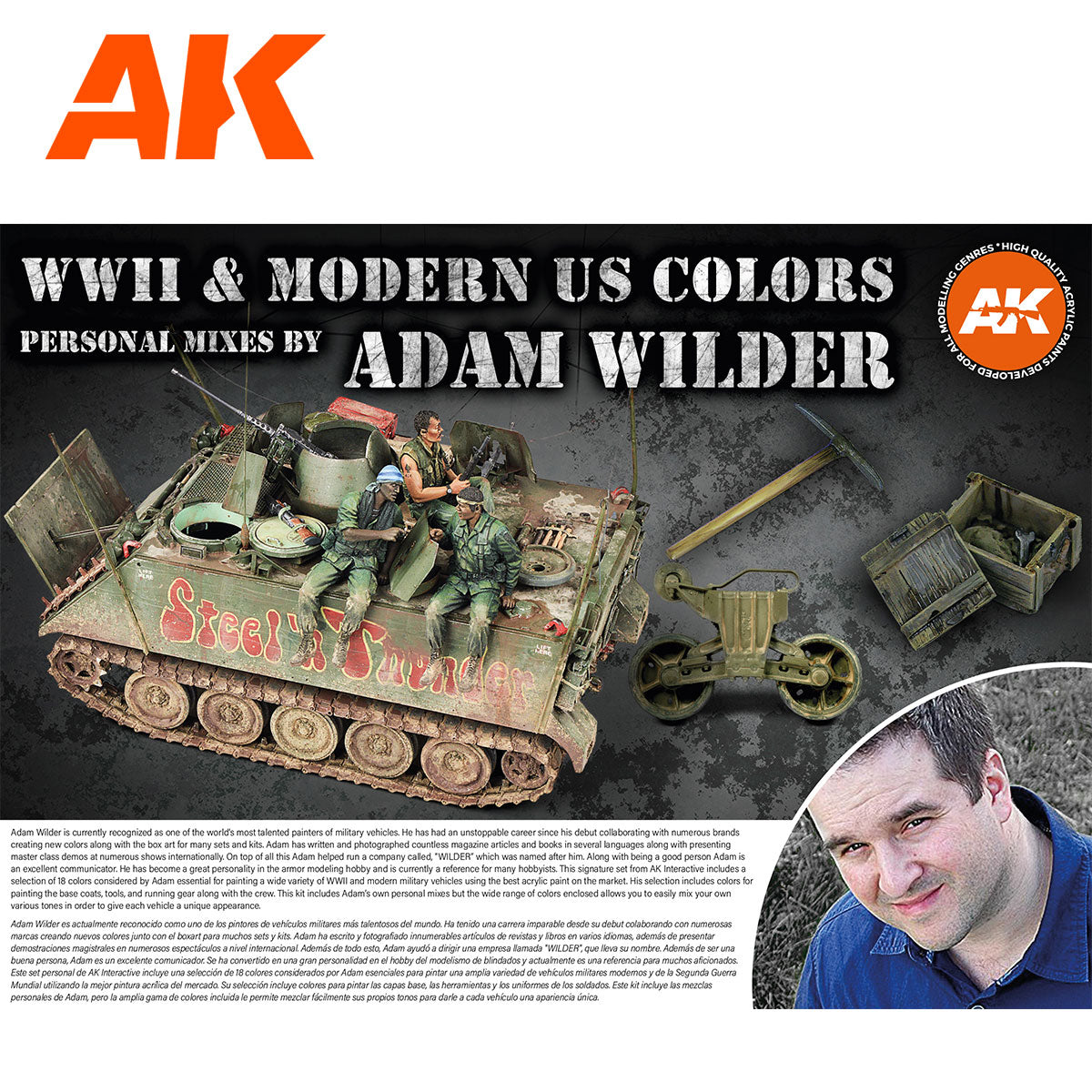 AK Interactive - 3GEN - WWII & Modern US Colors Signature Set Adam Wilder AK11763