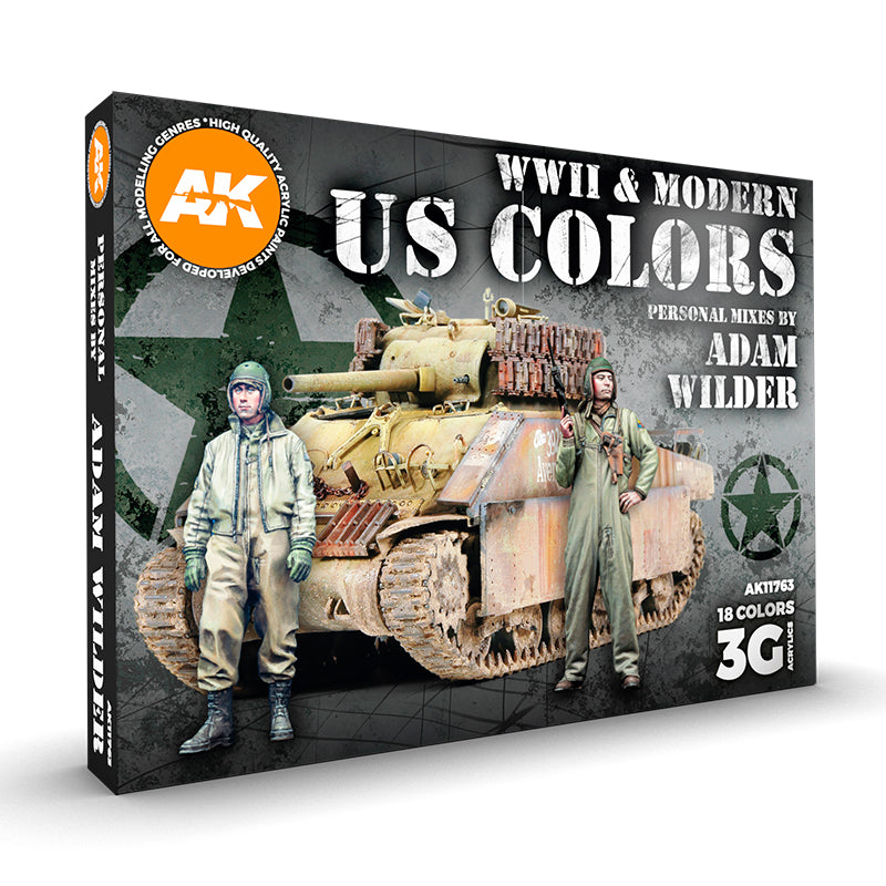 AK Interactive - 3GEN - WWII & Modern US Colors Signature Set Adam Wilder AK11763