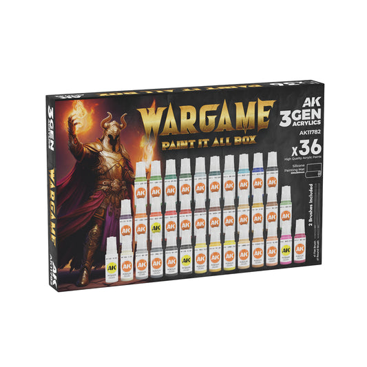 AK Interactive - 3GEN - Wargame Paint It All Box x36 AK11782