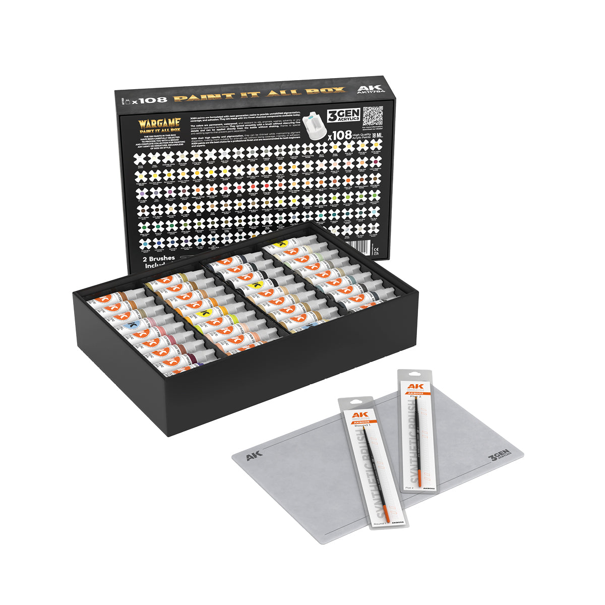 AK Interactive - 3GEN - Wargame Paint It All Box x108 AK11784