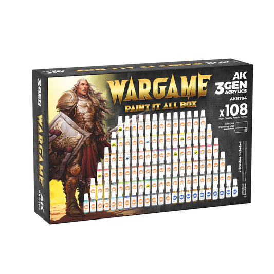 AK Interactive - 3GEN - Wargame Paint It All Box x108 AK11784
