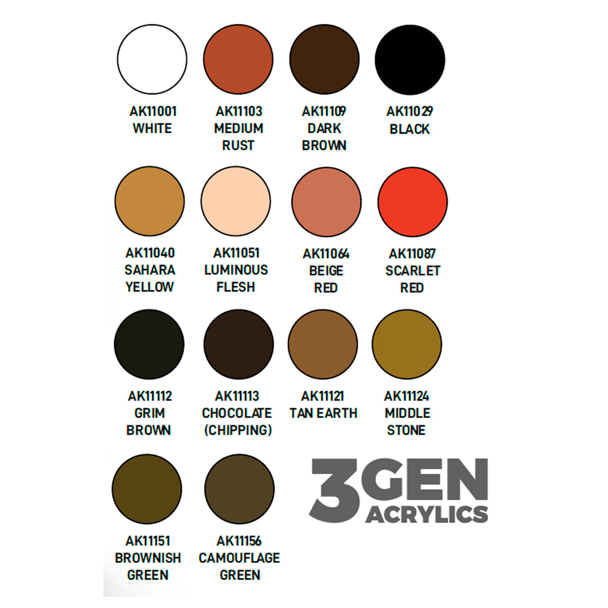 AK Interactive - 3GEN - Sun and Shade Tone Collection AK11787