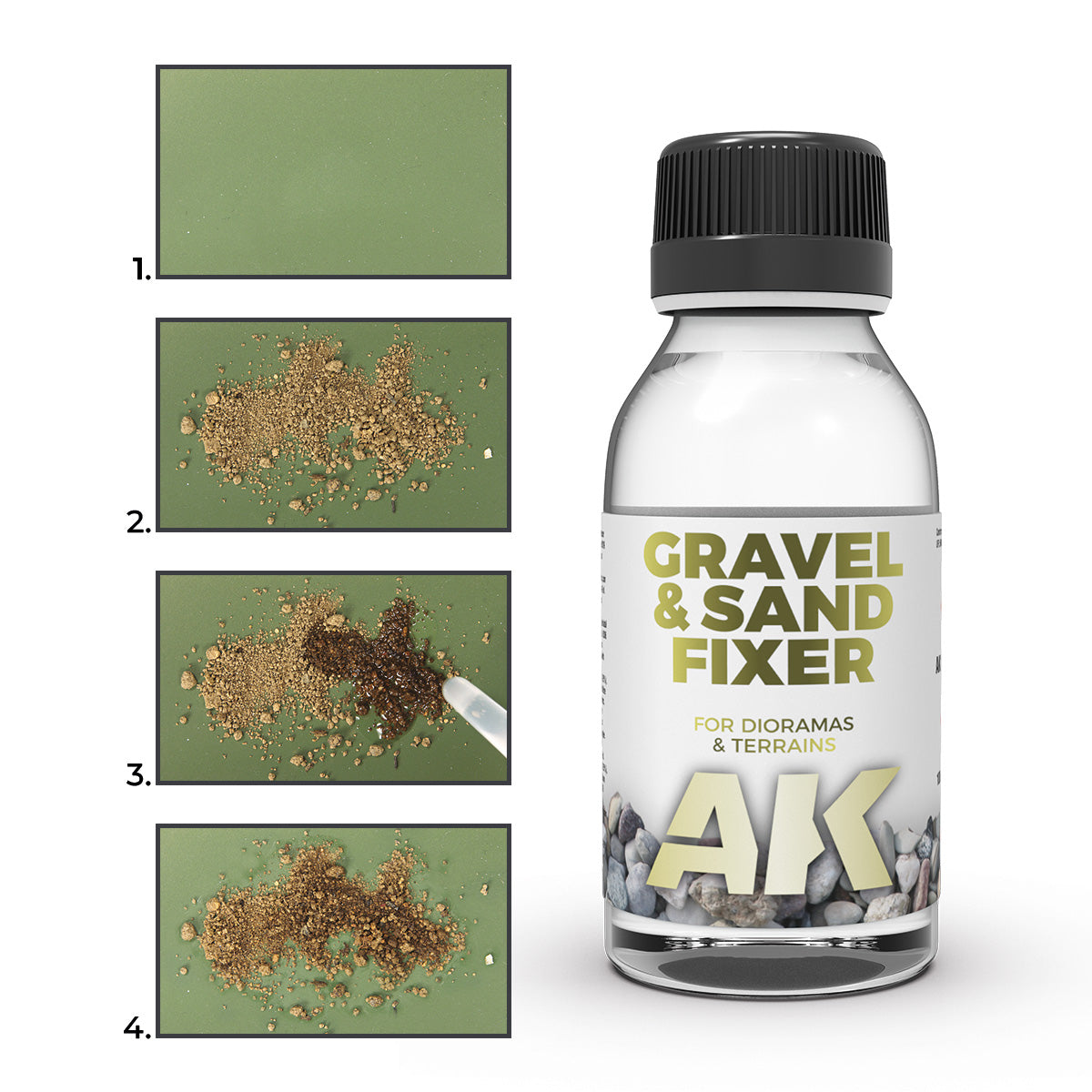 AK Interactive - Tools - Gravel & Sand Fixer (100ml) AK118