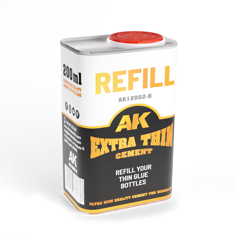 AK Interactive - Tools - 200 ML. REFILL – EXTRA THIN AK12002-B