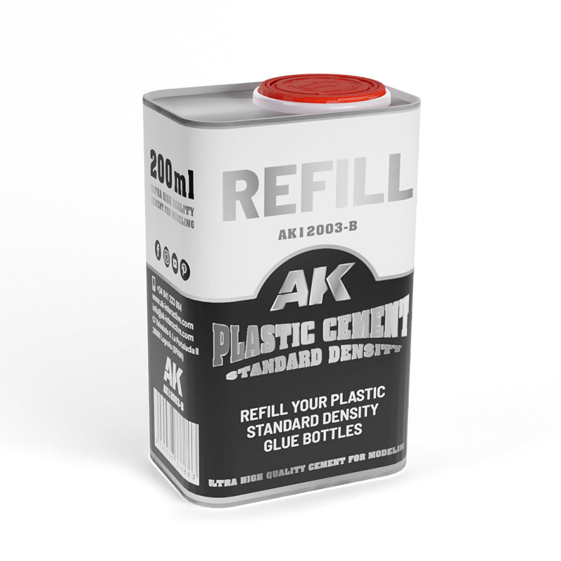 AK Interactive - Tools - 200 ML. REFILL – PLASTIC CEMENT STANDARD DENSITY AK12003-B