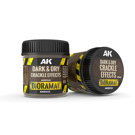 AK Interactive - Diorama - Dark and Dry Crackle Effects (100ml) AK8032