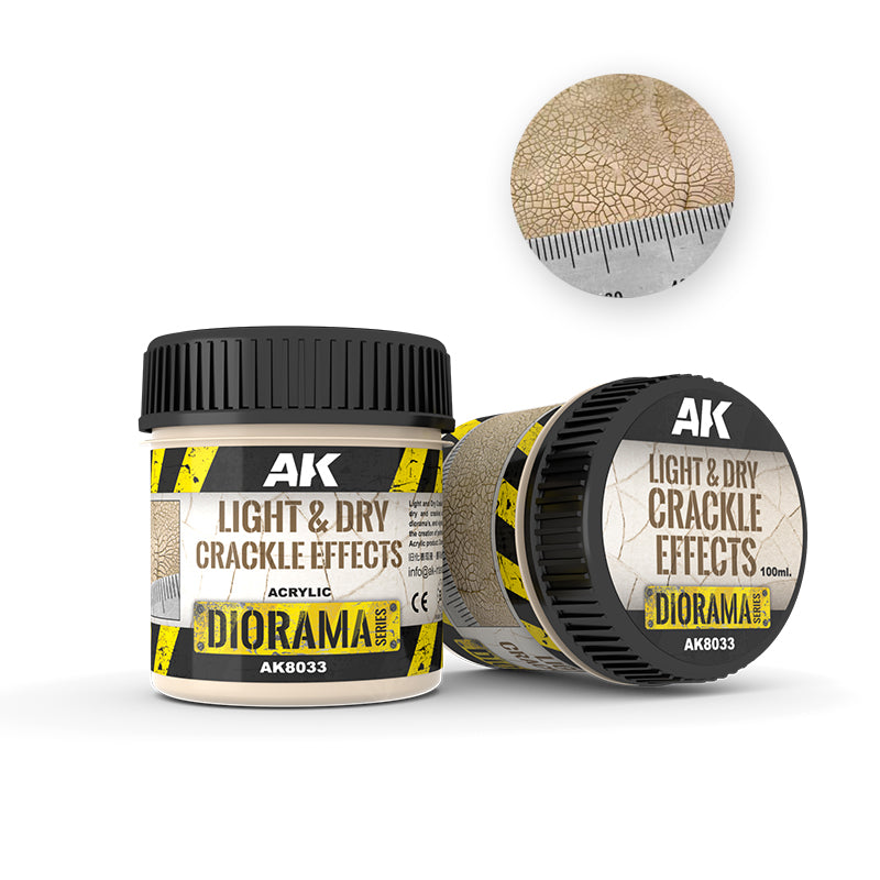 AK Interactive - Diorama - Light and Dry Crackle Effects (100ml) AK8033