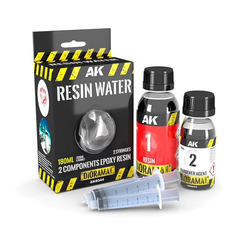 AK Interactive - Diorama - Resin Water 2 Part Epoxy Resin (180ml) AK8044
