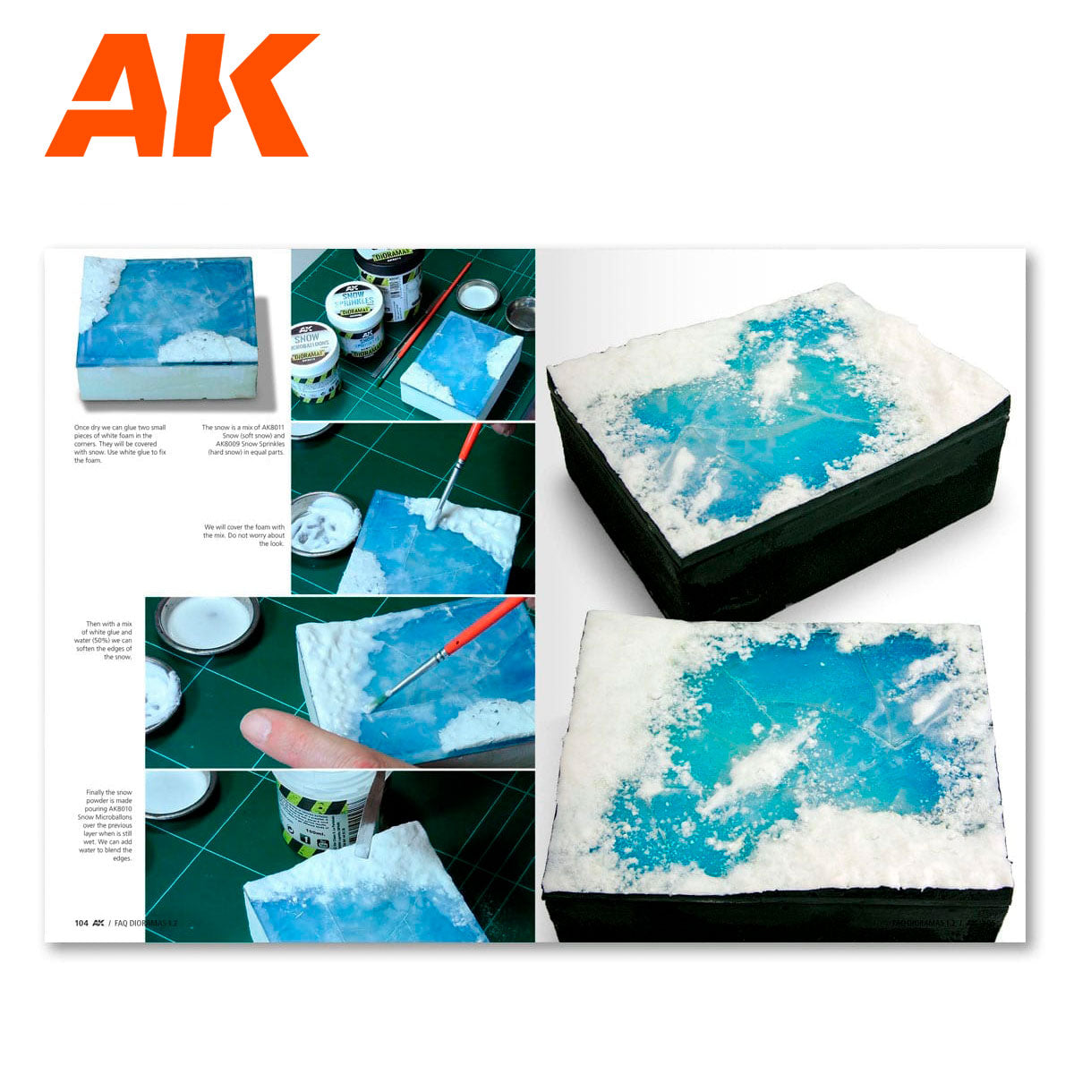 Ak Interactive - Books - FAQ Dioramas 1.2 Extension  Water, Ice, & Snow- AK8050