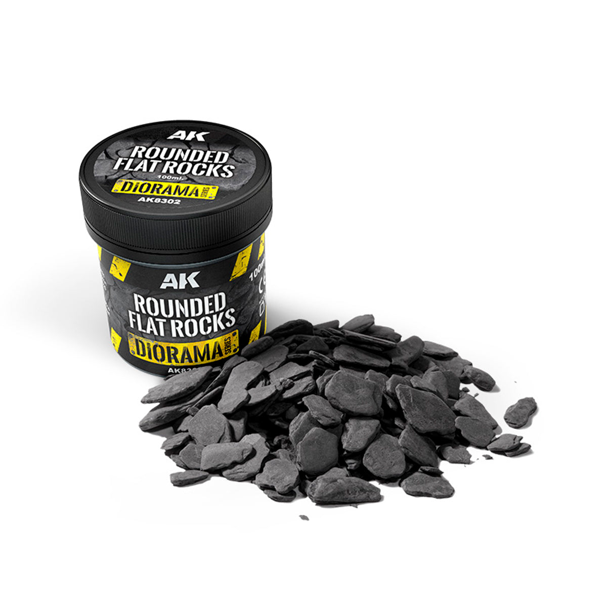 AK Interactive - Diorama - Rounded Flat Rocks (100ml) AK8302