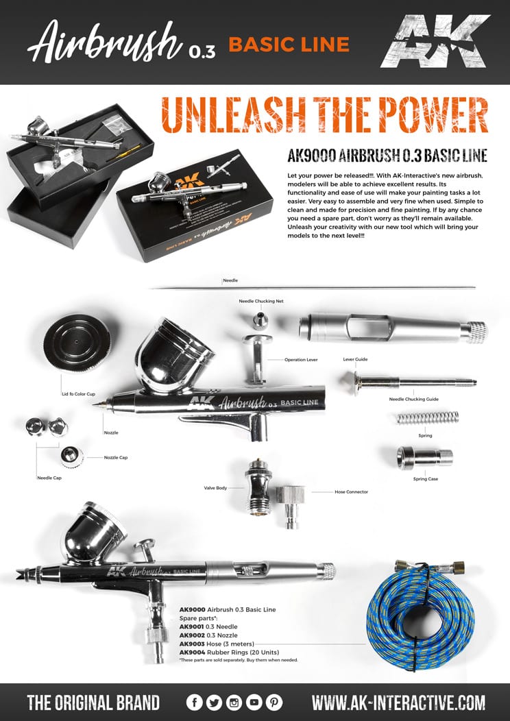 AK Interactive - Tools - AK AIRBRUSH – BASIC LINE 0.3 AK9000