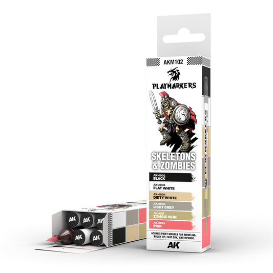 AK Interactive - Playmarker Set - SKELETONS & ZOMBIES (6pcs) AKM102