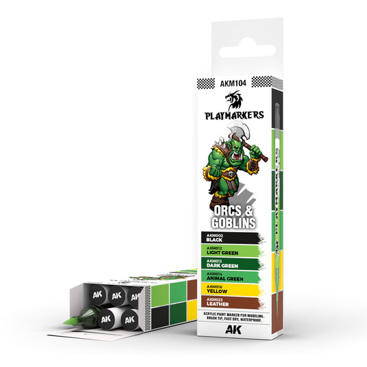 AK Interactive - Playmarker Set - ORCS & GOBLINS (6pcs) AKM104