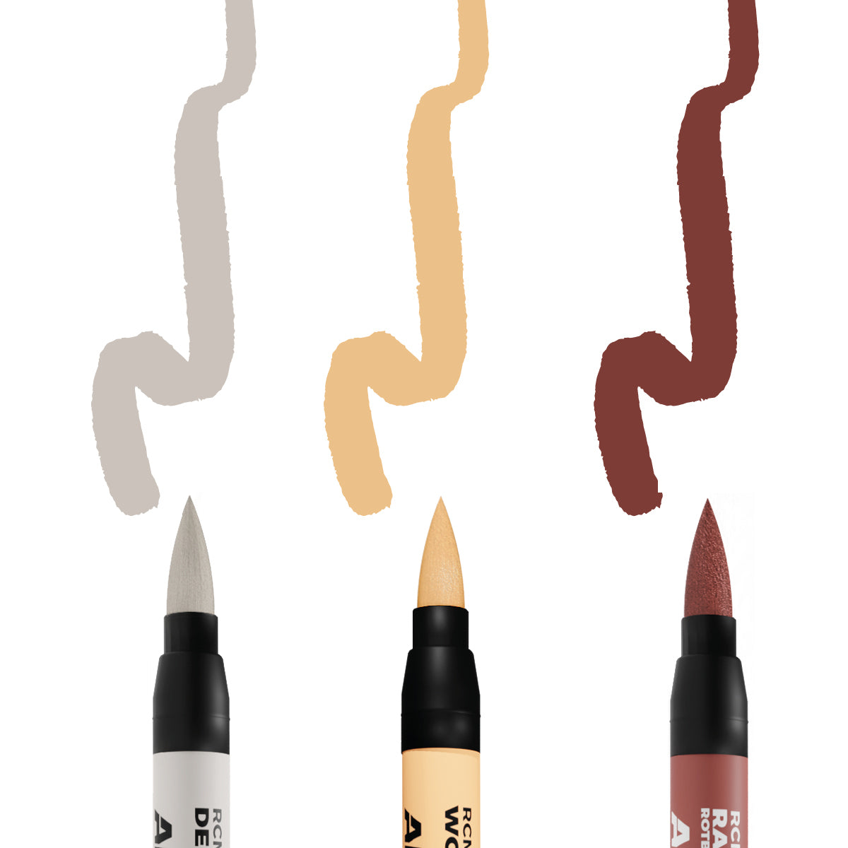 AK Interactive - Real Colors Marker Set - SHIPS & DECKS (3pcs) RCM104