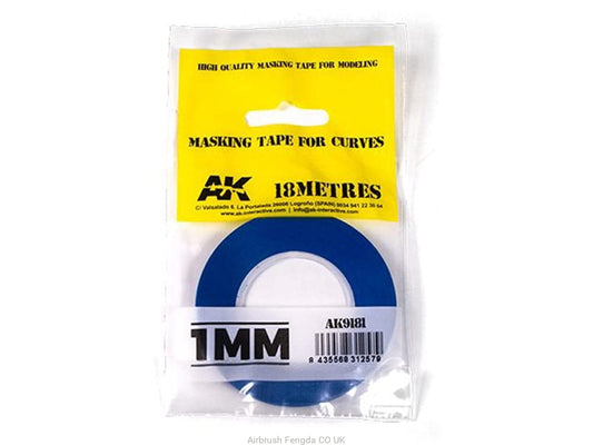 AK AK9181 Blue Masking Tape for Curves 1mm