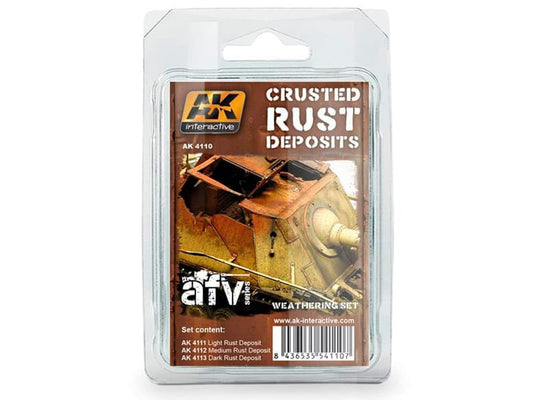AFV Series: Crusted Rust Deposits Weathering Enamel Paint Set (3 Colors) 35ml Bottles