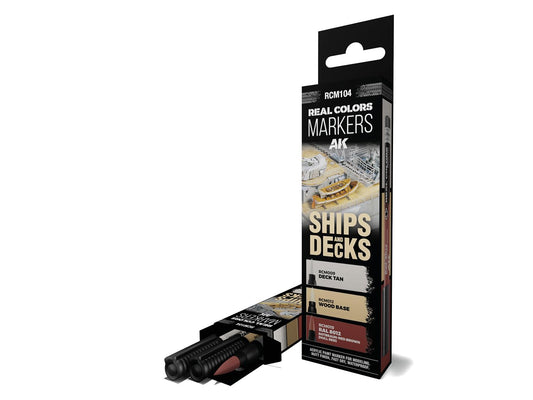 AK REAL COLORS MARKER SET RCM104 SHIPS & DECKS (3pcs)